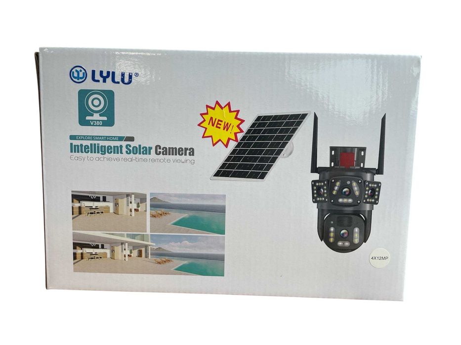 Четворна соларна 4G камера SIM карта, 26/41 диода - V380 Pro+аларма