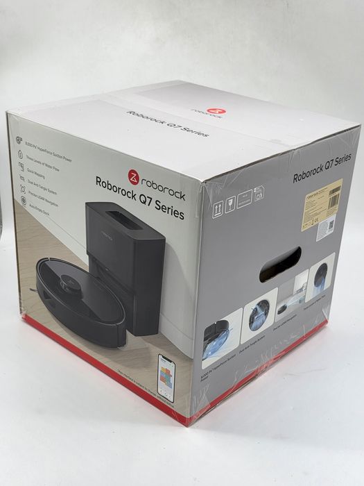Aspirator robot roborock Q7 L5+ cu stație, aspirare 8000 Pa, scurgere