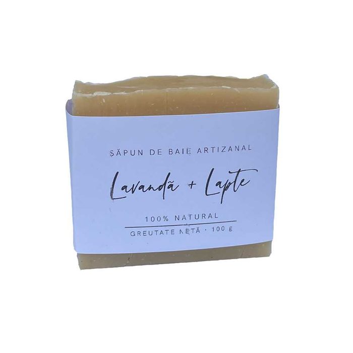 Săpun de baie artizanal 100% natural - 5(Lavandă+Lapte-Cu seu de oaie)