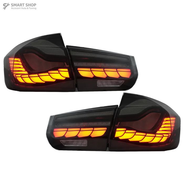 Stopuri OLED BMW Seria 3 F30 (2011-2019) F35 F80 Rosu Fumuriu M4 Desig