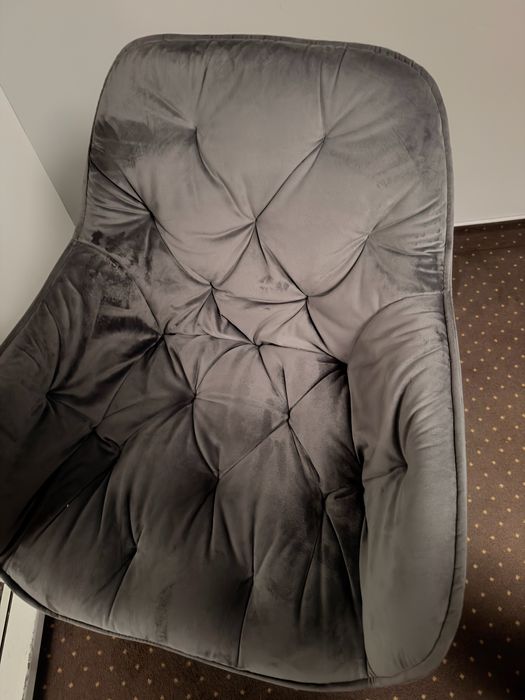 Scaune catifea gri, stare perfecta