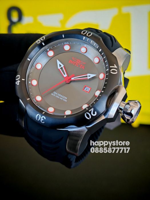 INVICTA Sea Dragon black 54 mm, Инвикта нов ръчен часовник