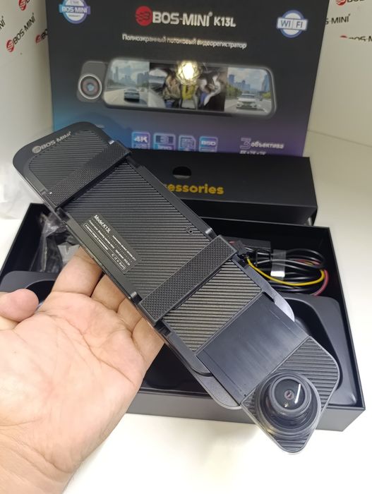 Видеорегистратор BOS-MINI K13L 3 Kamerali 4К Avtomobil Videoregistrato