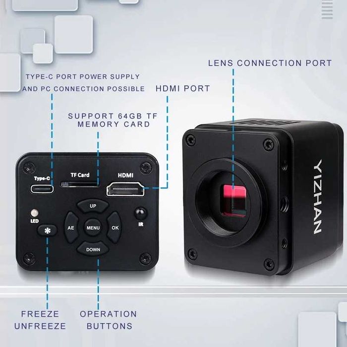 IMX678 4K 30FPS HDMI USB 2.0 дигитална камера микроскоп пълен комплект
