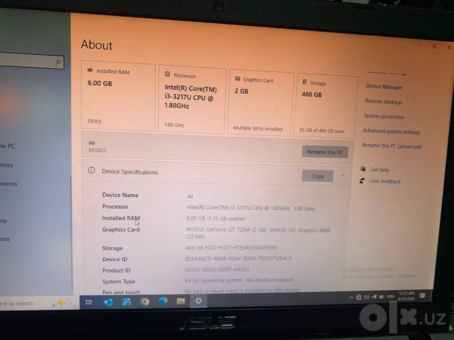 Asus notebook  kompyuter