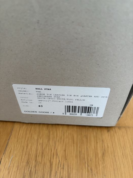Sneakers Golden Goose Ball Star – Alb și Galben Fluorescent – Mărimea EU 40