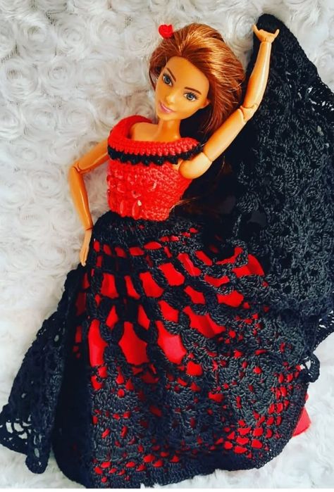 Одежда для кукол Барби. Ручная,работа крючком