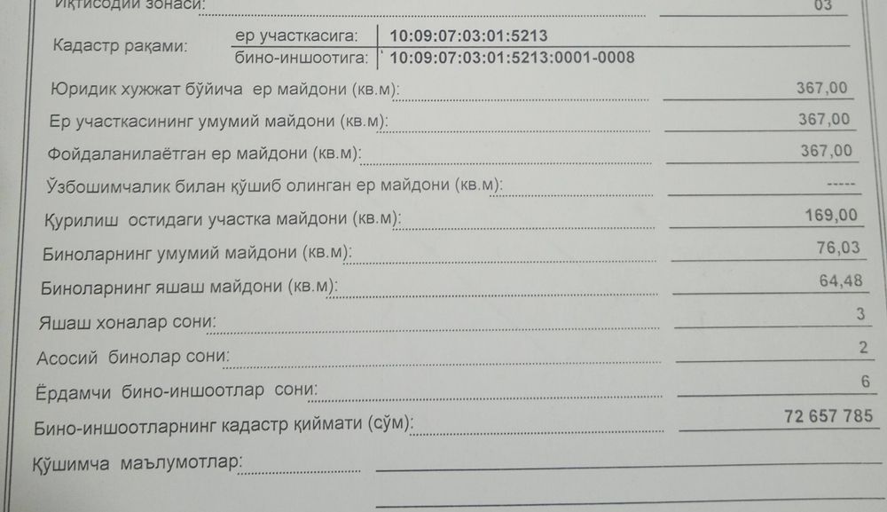 Продаю участок 3.67 Мирзо Улугбек район улица олтинтепа