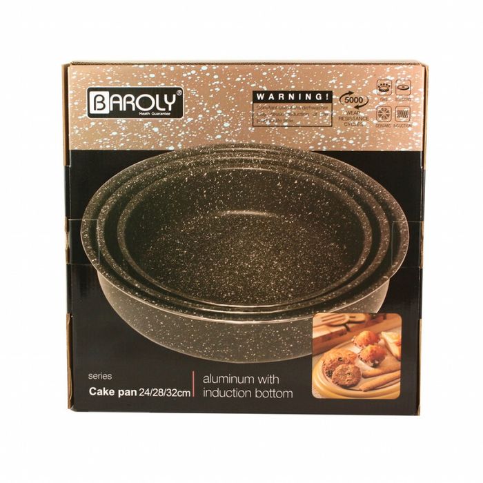 Комплект от 3бр алуминиеви тави с незалепващо покритие