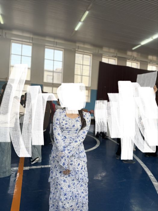 Нежное голубое платье