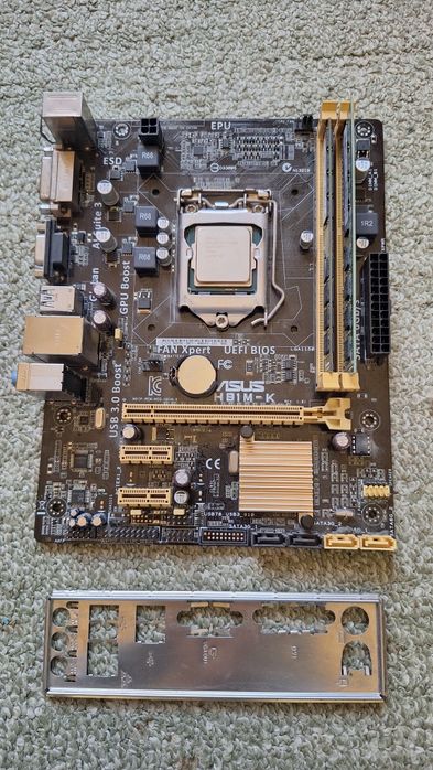 Kit placa de baza ASUS H81M-K 1150 + procesor i3-4160 + 12 GB Ram