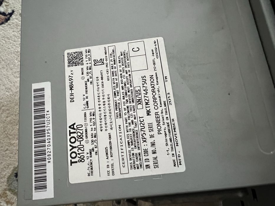 атомагнитола тойота сиенна