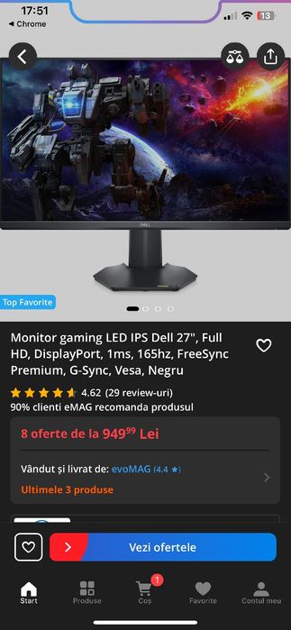 Unitate gaming cu monitor