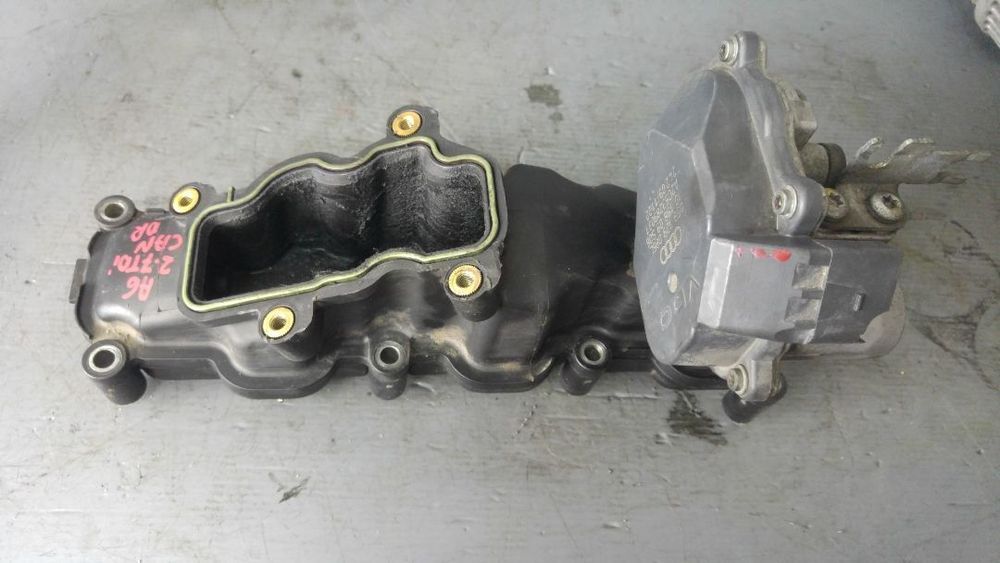 Galerie admisie cu clapete si motoras dreapta 2.7 tdi can audi a6 4f c6 059129712bg 059129086l