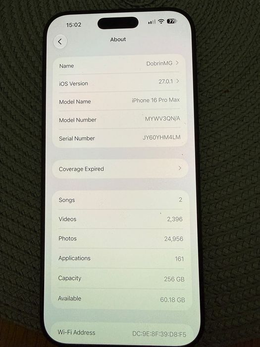 iPhone 16 pro max 256gb