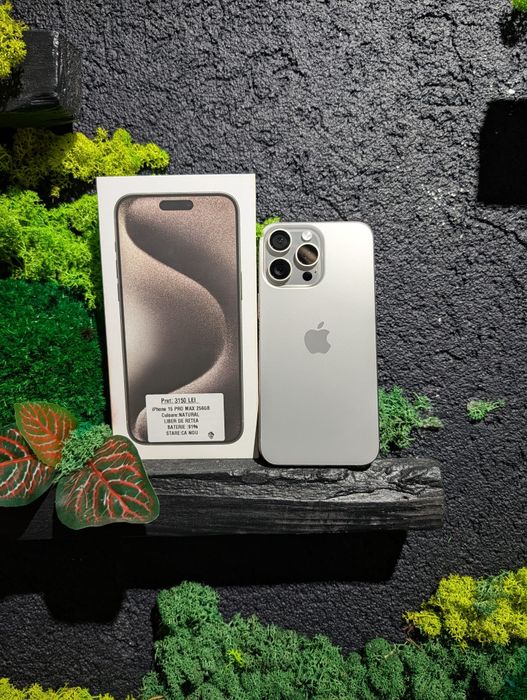 iPhone 15 Pro Max 256gb Natural Neverlocked  Baterie 91%/Fact+Garantie