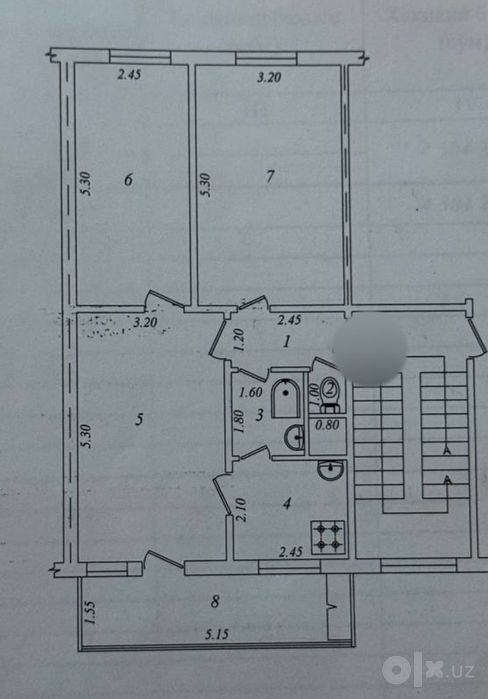 Юнусабад-13 рынок А.Дониш, метро 3/4/4 68м²