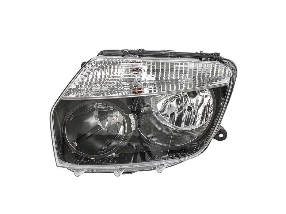 Фарове Фар за Дачия Дъстър / DACIA DUSTER 2010-2013 ръчно рег. / ЧЕРНО