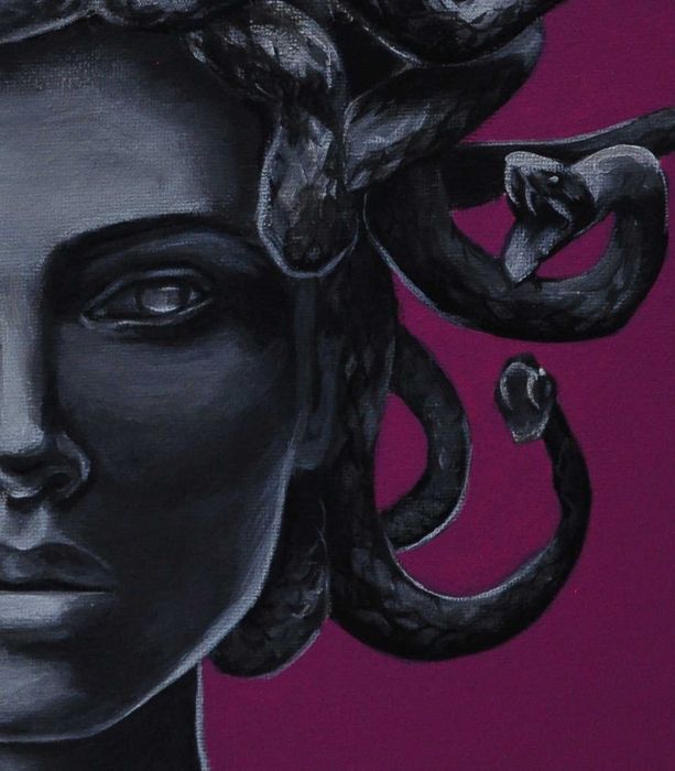 Картина акрилом "Медуза Горгона"