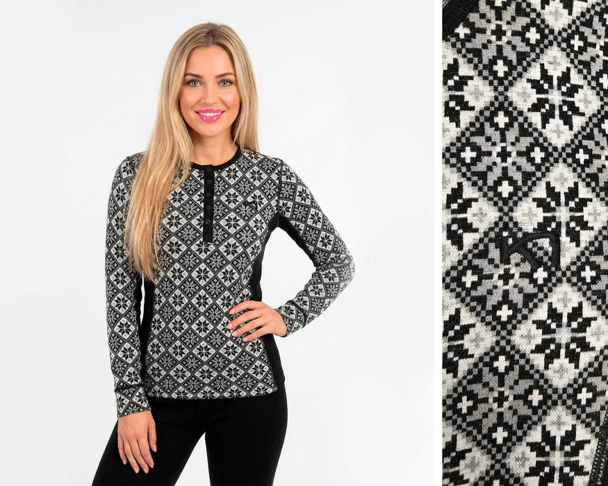 Kari Traa 100% Мерино вълна дамска фланелка размер S