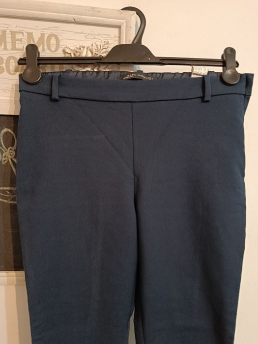 Pantaloni office eleganți Zara bleumarin sezon rece mărimea S 36