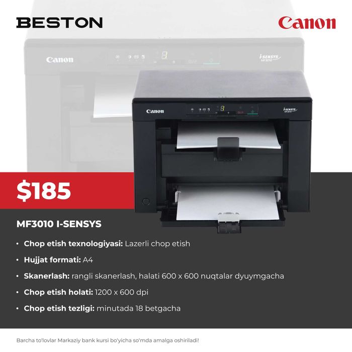 Printer Canon MF3010 I-SENSYS