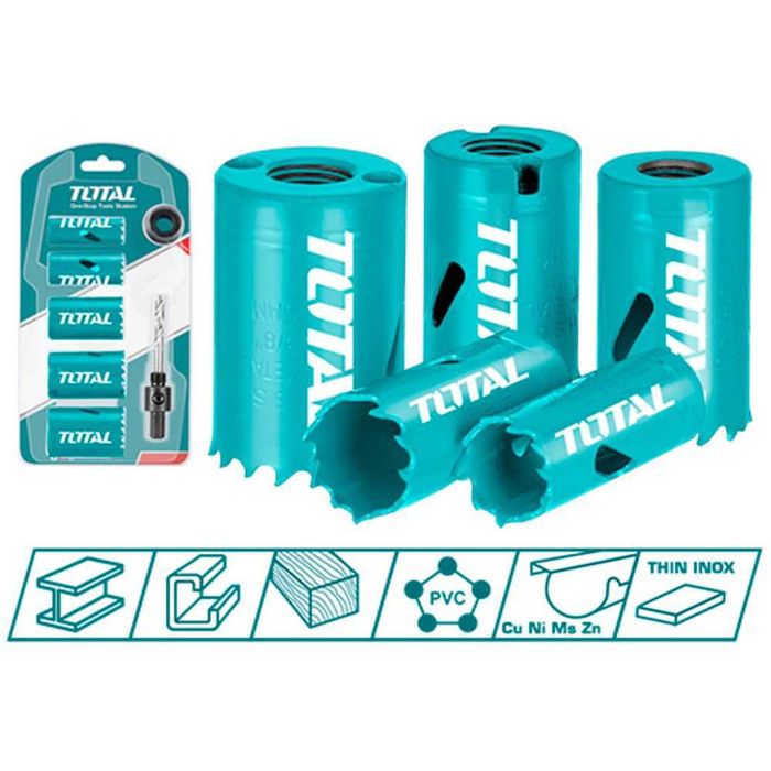 Комплект биметални цилиндрични ножовки TOTAL, 7 части - TL TACSH1071