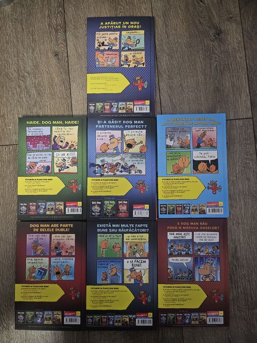 Set 9 cărți copii Dog Man și Super Pisoi