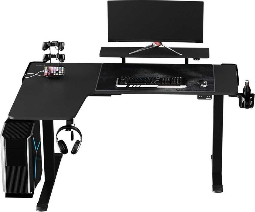 Геймърско бюро Ultradesk Winger, електрическо, регулируема височина, RGB