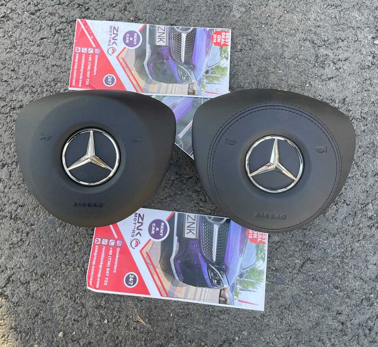 Mercedes Benz GL GLS GLE kit airbag volan cusut in PIELE - pasager