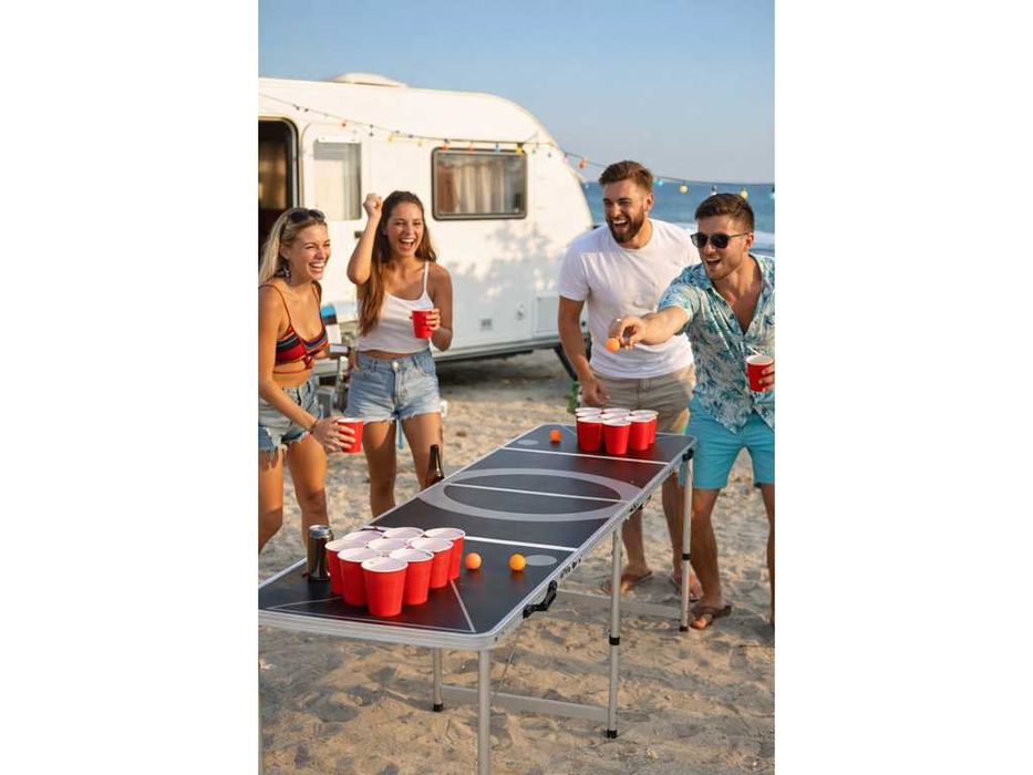 НОВИ! Сгъваема маса за бира понг 240см Beer Pong