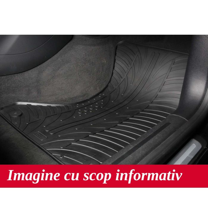 Set covorase auto din cauciuc Fiat 500X 02.2015-, Jeep Renegade 02.2015-, Negru, Gledring, 4 buc