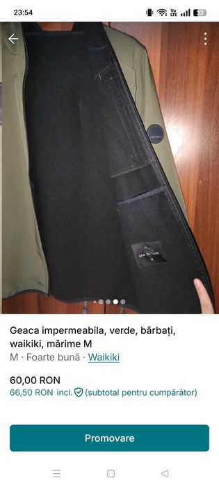 Geaca impermeabila bărbați mărime M waikiki