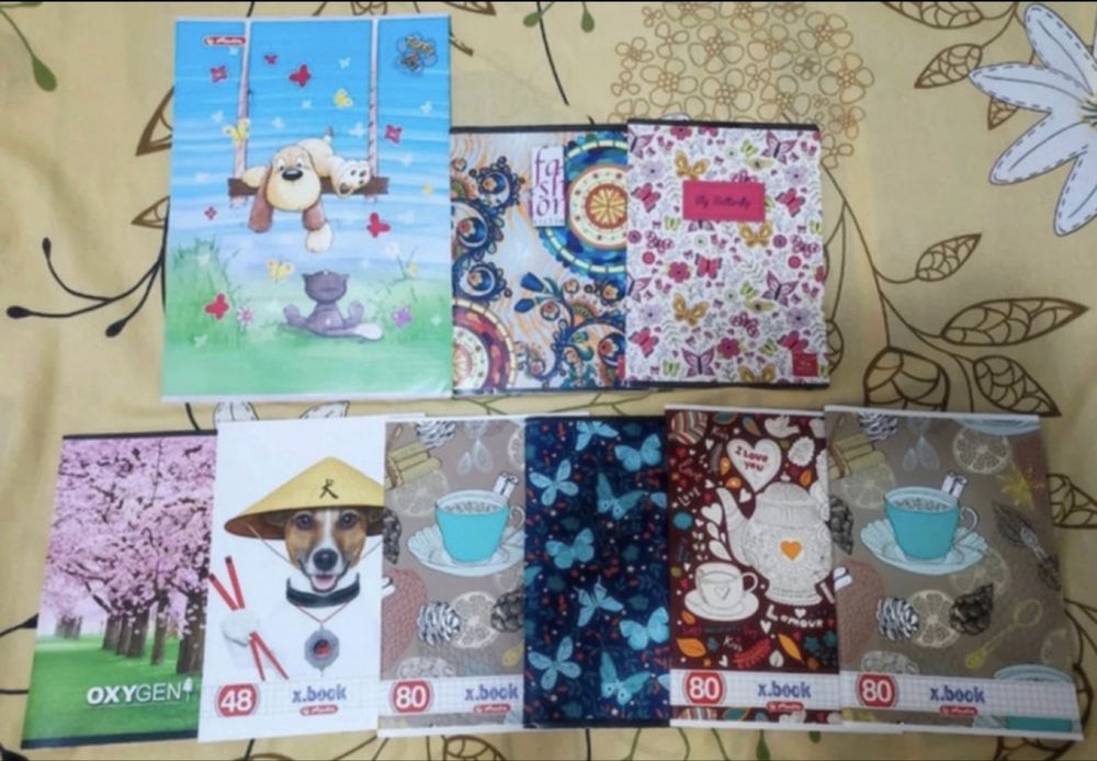 Titlu: Set 9 caiete școlare A5/A4 - Herlitz & Pigna (Noi)