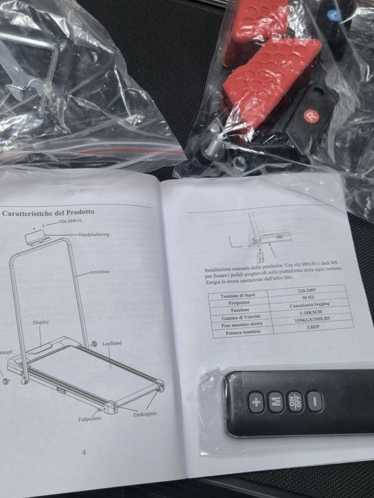Ел.Сгъваема Пътека с дистанционно 3 в 1 .с наклон 10%/15% 1-10 км/ч..