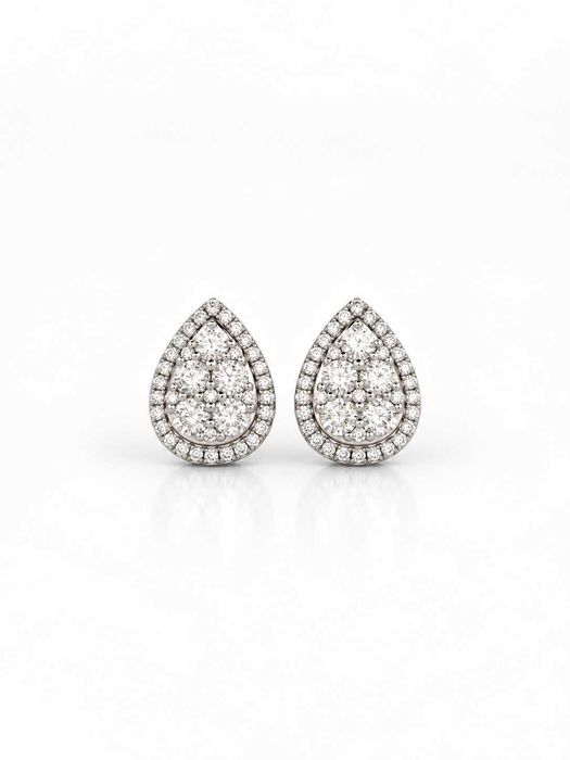 Cercei Lacrima cu Moissanite din Argint 925