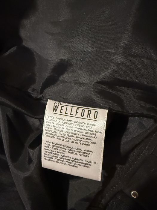 Уникално черно кожено яке, естествена кожа BLUE  WELLFORD
