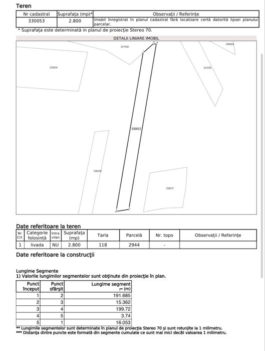 Teren extravilan de vânzare – 2.800 mp | Livada Palocsay, Borhanci