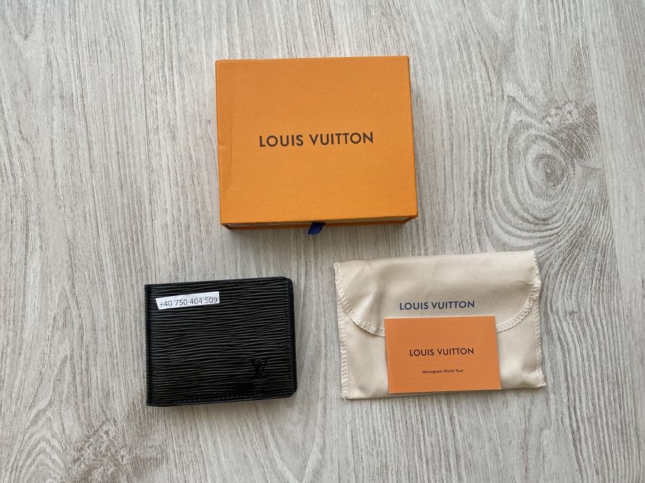 Portofel Louis Vuitton Negru ( Textura Linii )