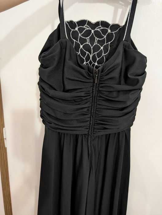 Официална дълга черна рокля