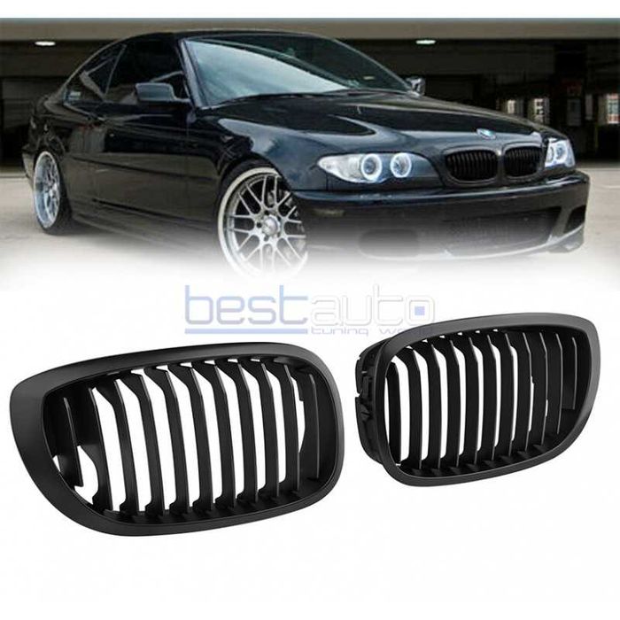 Бъбреци за BMW E46 купе / кабрио (2003-2006) черен мат