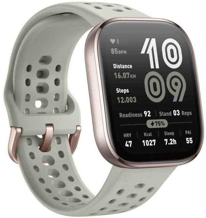 Смарт часовник Amazfit Bip 6, 1.92" – Stone цвят, AMOLED дисплей