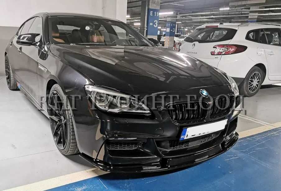 Преден лип спойлер за Бмв Ф06 ф13 М тех / Bmw F06 F13 M Tech lip spoiler / добавка за предна броня / нож