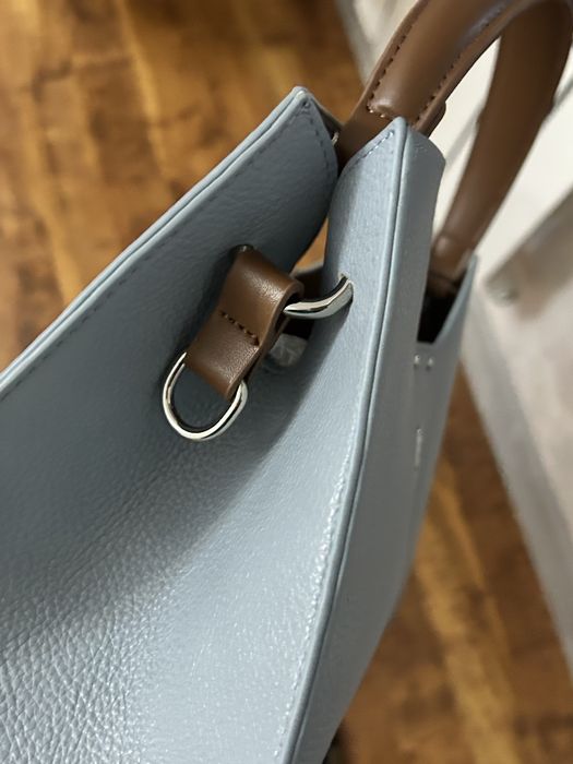 Сумка из кожы, голубой