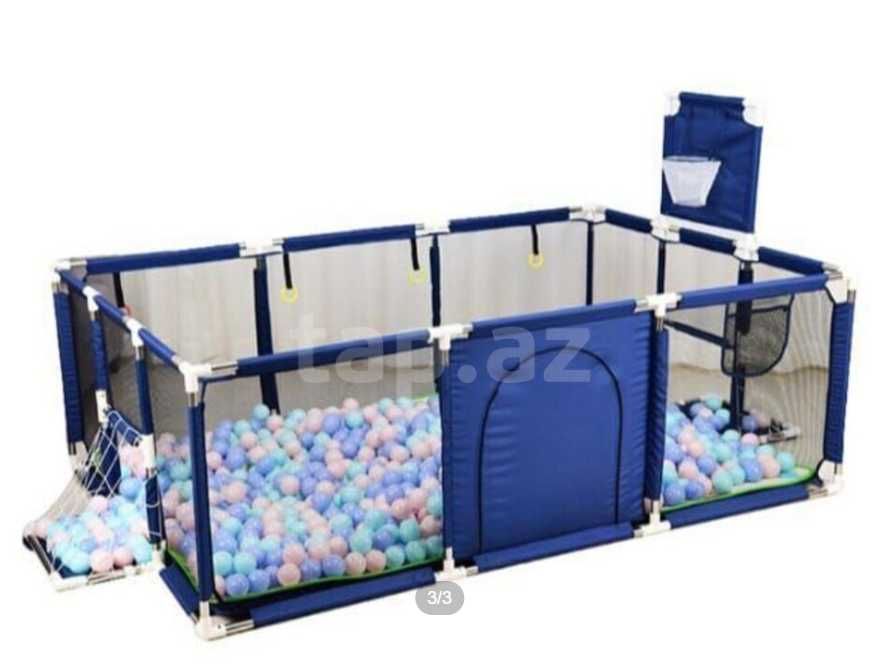 Манеж с 50 шт шариками Размер сетка-66х190х129 см Доставка бесплатно