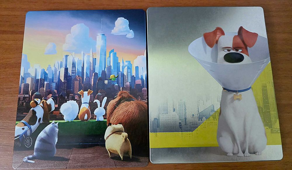 Vand set 2 steelbook-ri The Secret Life of Pets 1 si 2, bluray 3D+2D
