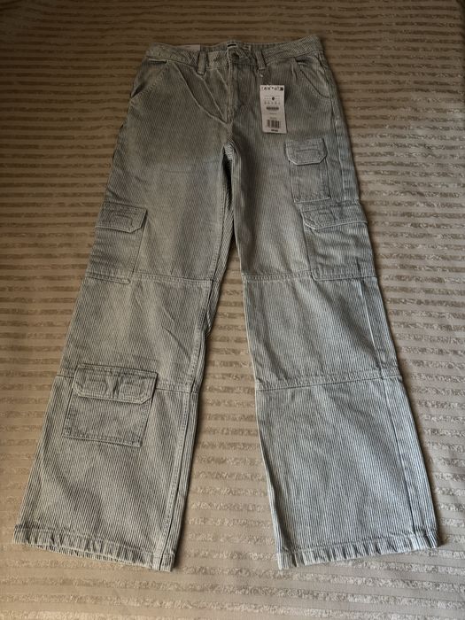 Cargo denim pants