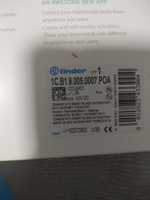 Termostat Finder Bliss2 + Actuator