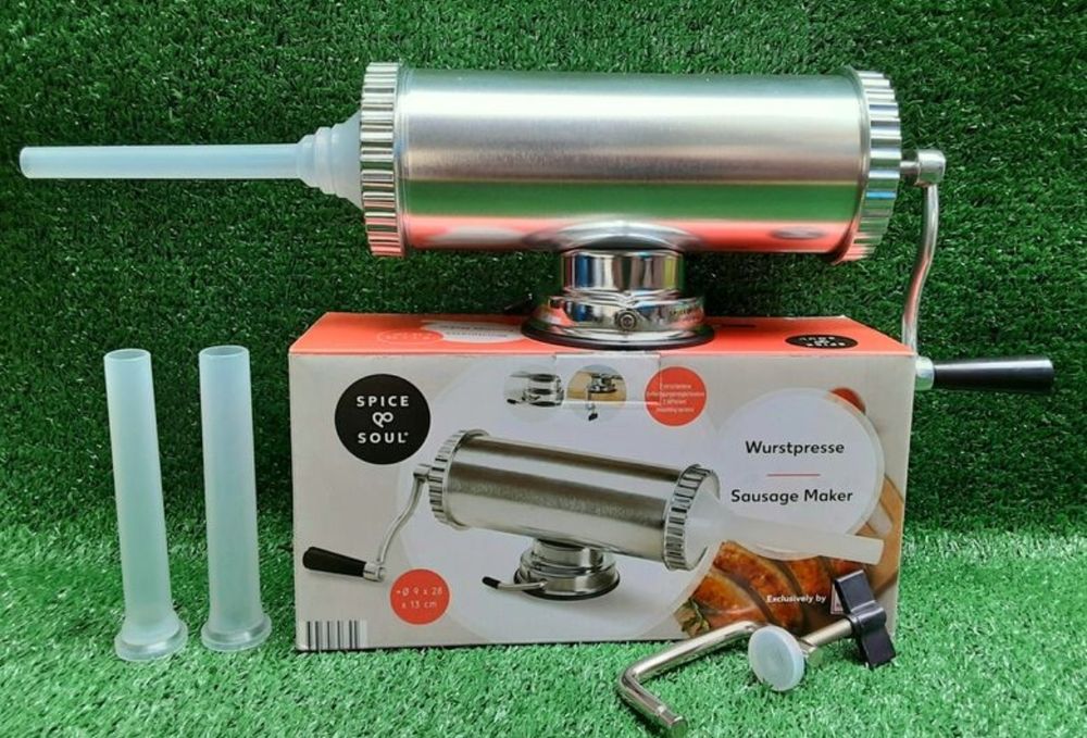 Aparat pentru umplut carnati orizontal din aluminiu NOU - 80 Lei