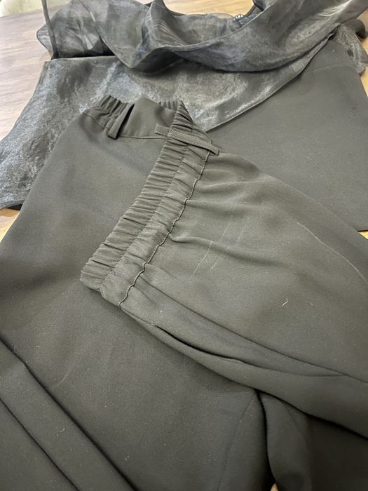 Чёрный костюм: топ+брюки